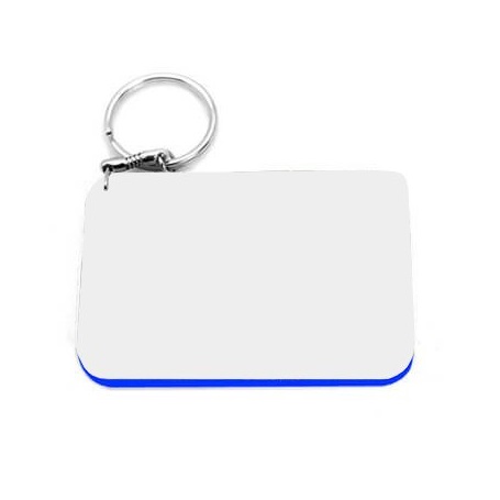 Rectangular Keychain for Sublimation and Engraving with a Red Edge